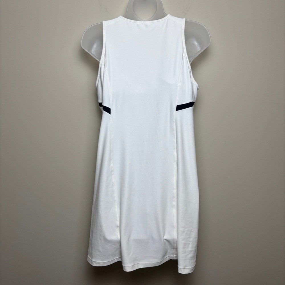 Nike Fit Dry White Black Trim Mini Swoosh Athletic Tennis Dress Womens Medium - Picture 4 of 7